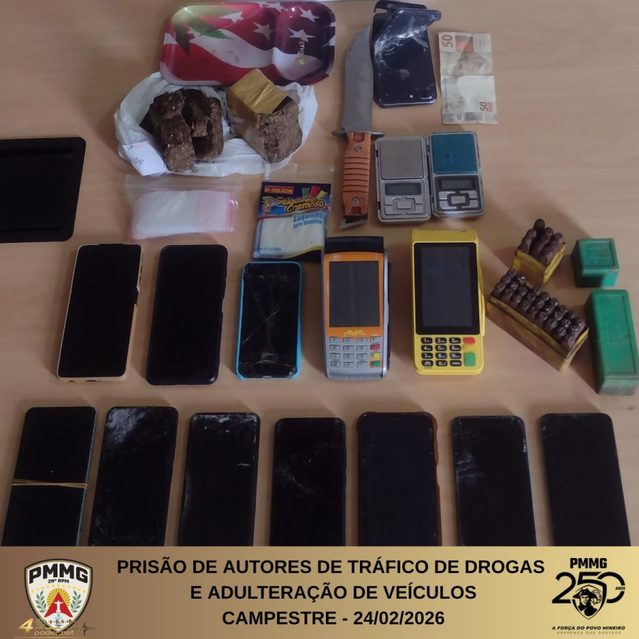 PM prende foragidos e apreende drogas e veículos adulterados no Sul de MG