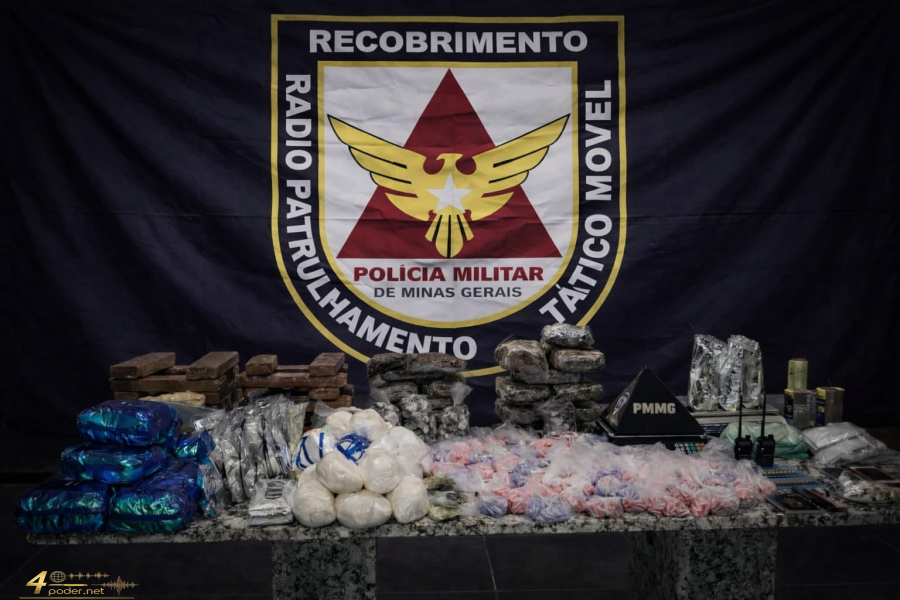 PM apreende grande quantidade de drogas em operação em Alfenas