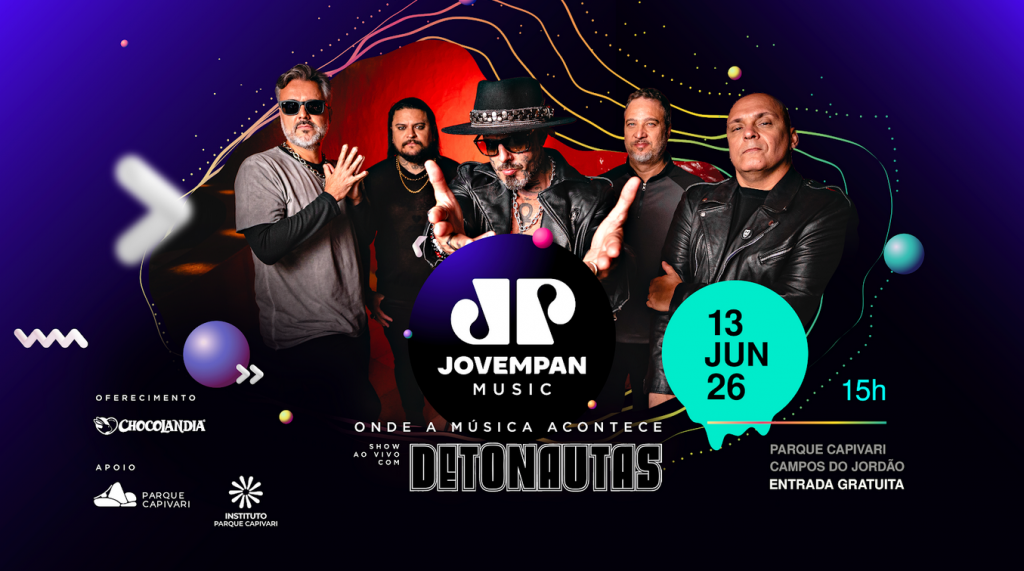 Jovem Pan realiza ‘Jovem Pan Music’ com show da banda Detonautas em Campos do Jordão