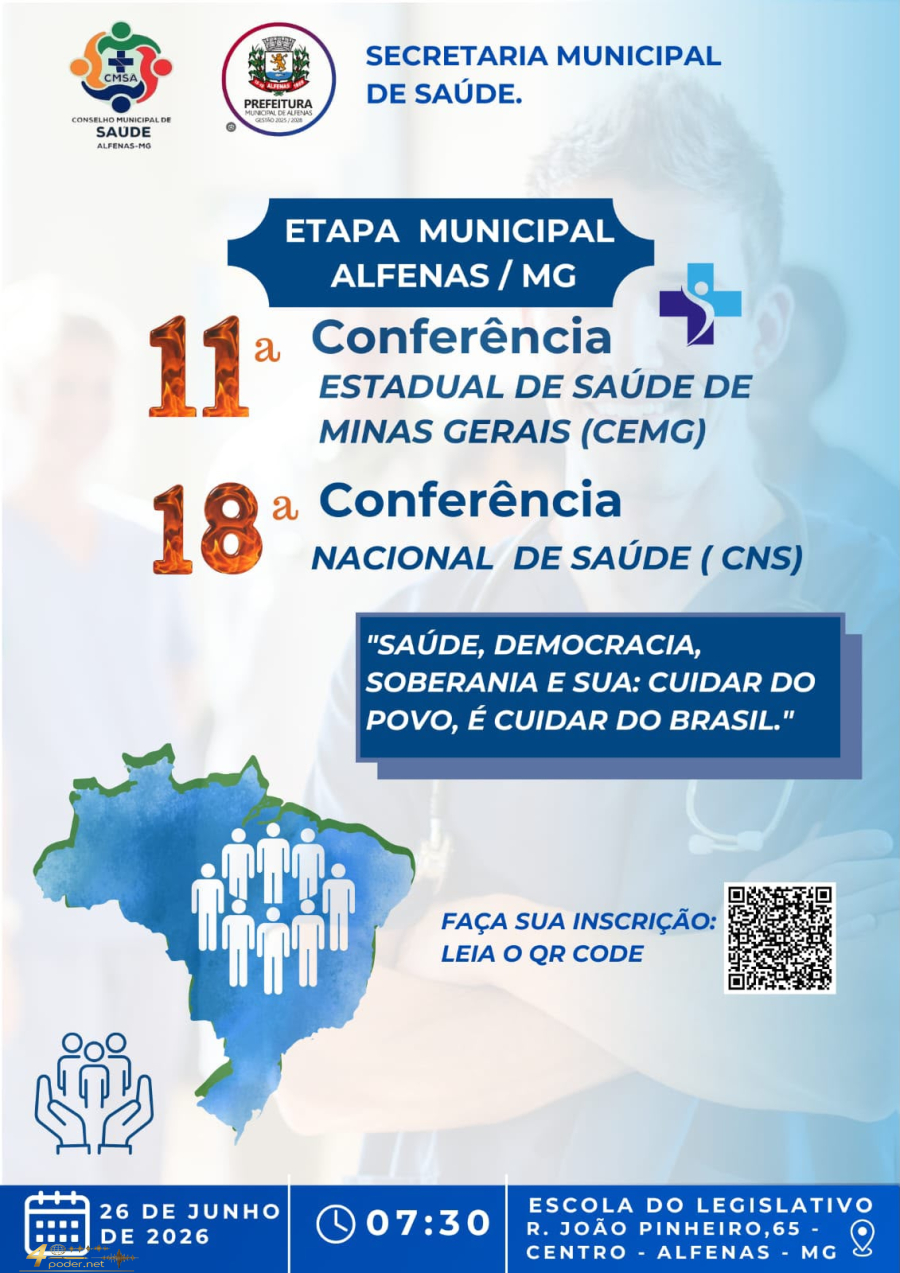 Alfenas realizará etapa municipal das Conferências Estadual e Nacional de Saúde