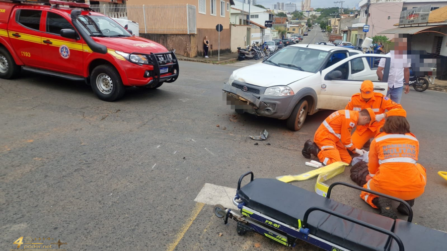 Motociclista fica gravemente ferido após colisão no Jardim São Carlos