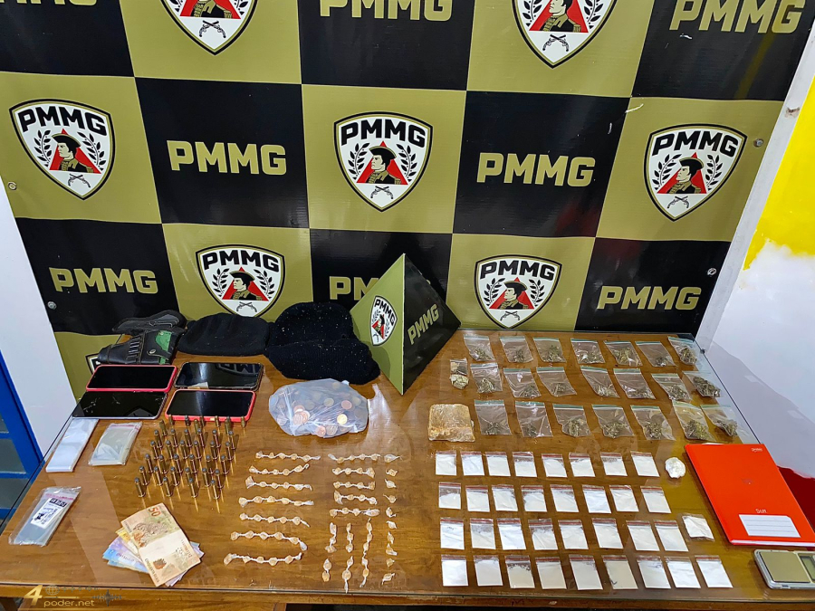 Polícia prende suspeitos por tráfico e apreende drogas em Carmo do Rio Claro