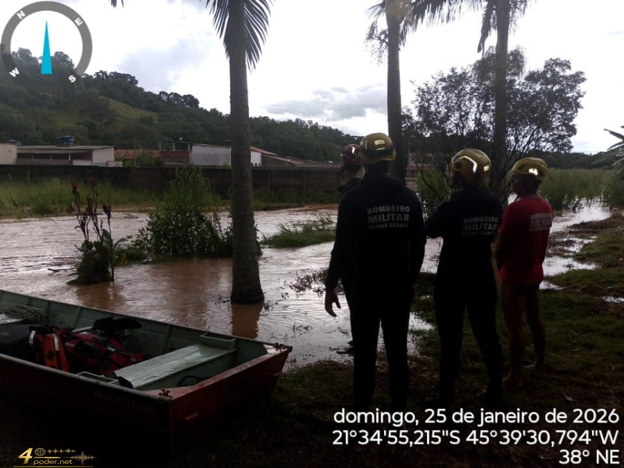Corpo de Bombeiros resgata 27 pessoas ilhadas após alagamento em Elói Mendes