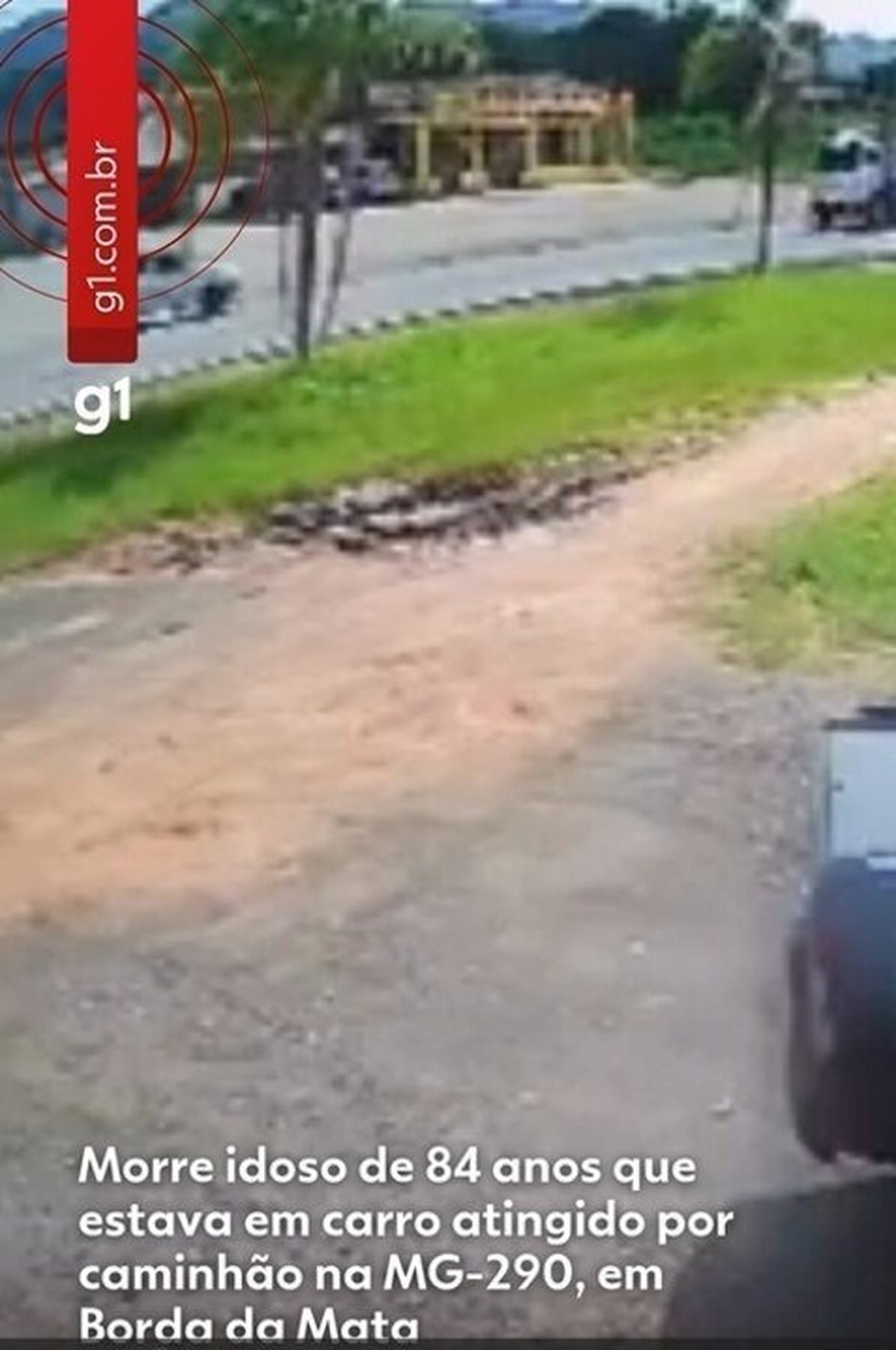 Morre idoso de 84 anos que estava em carro atingido por caminhão na MG-290, em Borda da Mata, MG