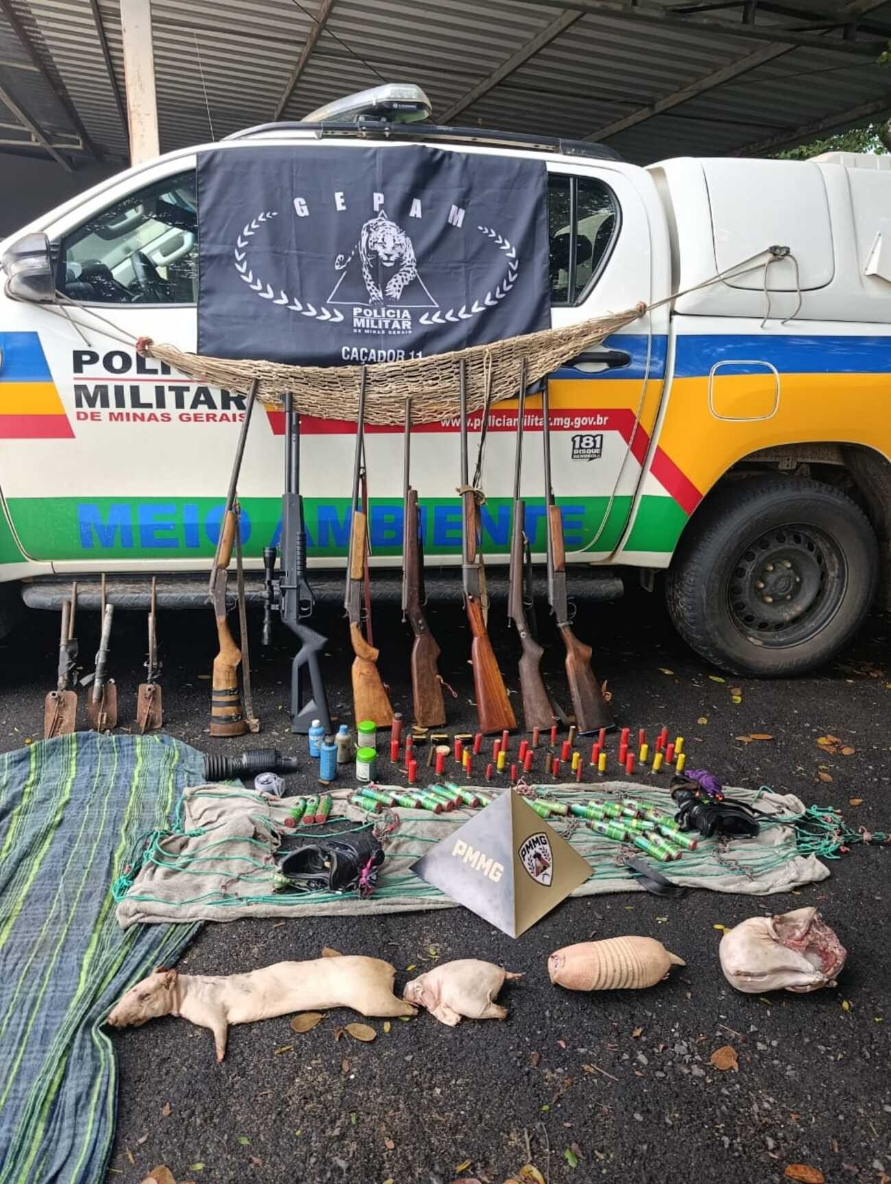 Operação contra caça predatória resulta em sete prisões e 19 armas apreendidas no Norte de Minas