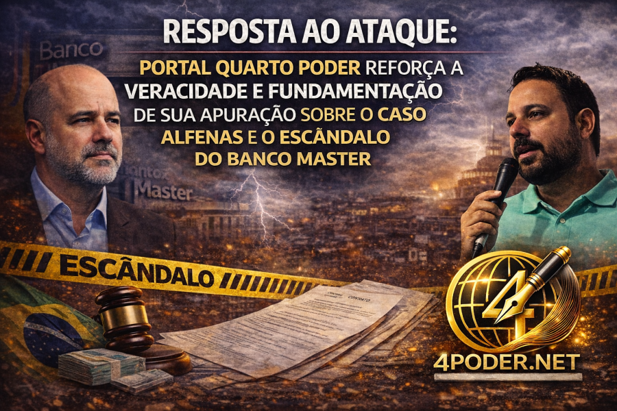 Resposta ao Ataque: Portal Quarto Poder Reforça a Veracidade e Fundamentação de Sua Apuração sobre o Caso Alfenas e o Escândalo do Banco Master