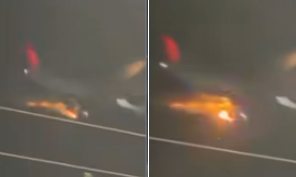 Vídeo mostra momento em que turbina de avião explode após decolar de Guarulhos; veja