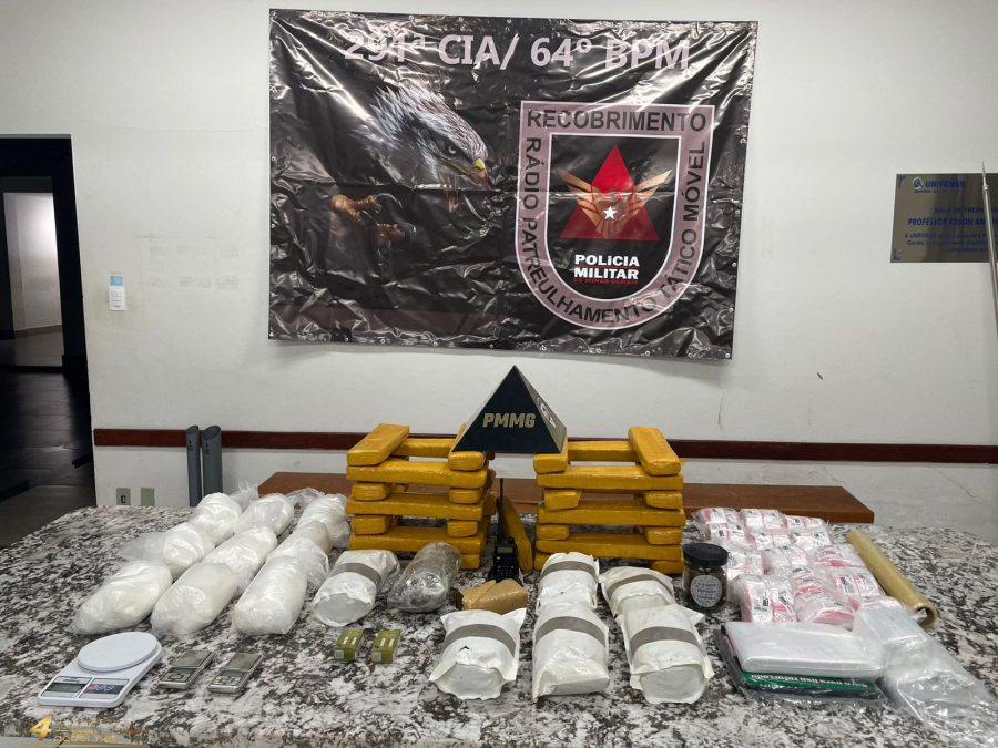 Polícia apreende grande quantidade de drogas na zona rural de Alfenas