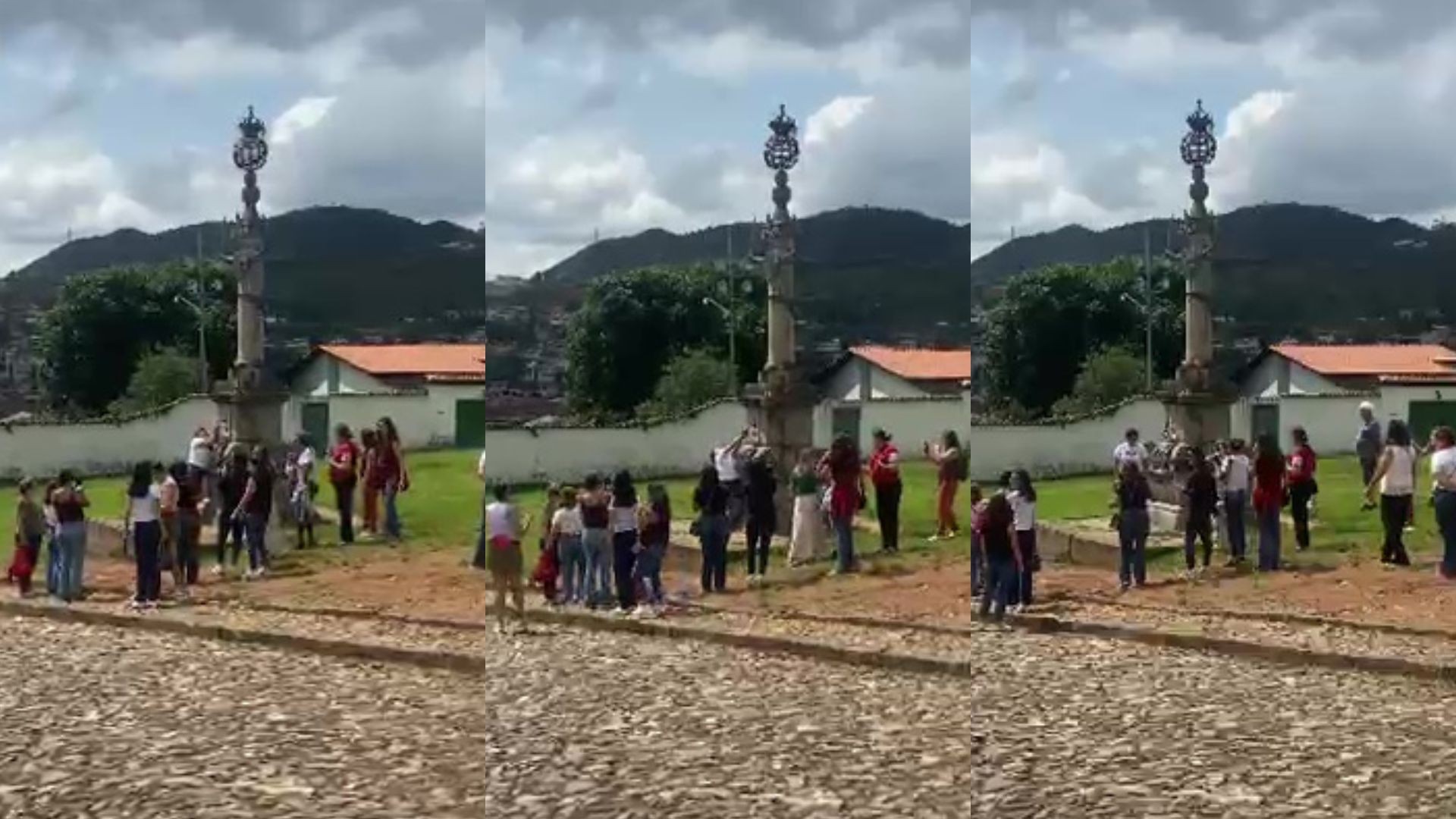 Vídeo mostra turista imitando tortura onde escravizados eram açoitados em Mariana