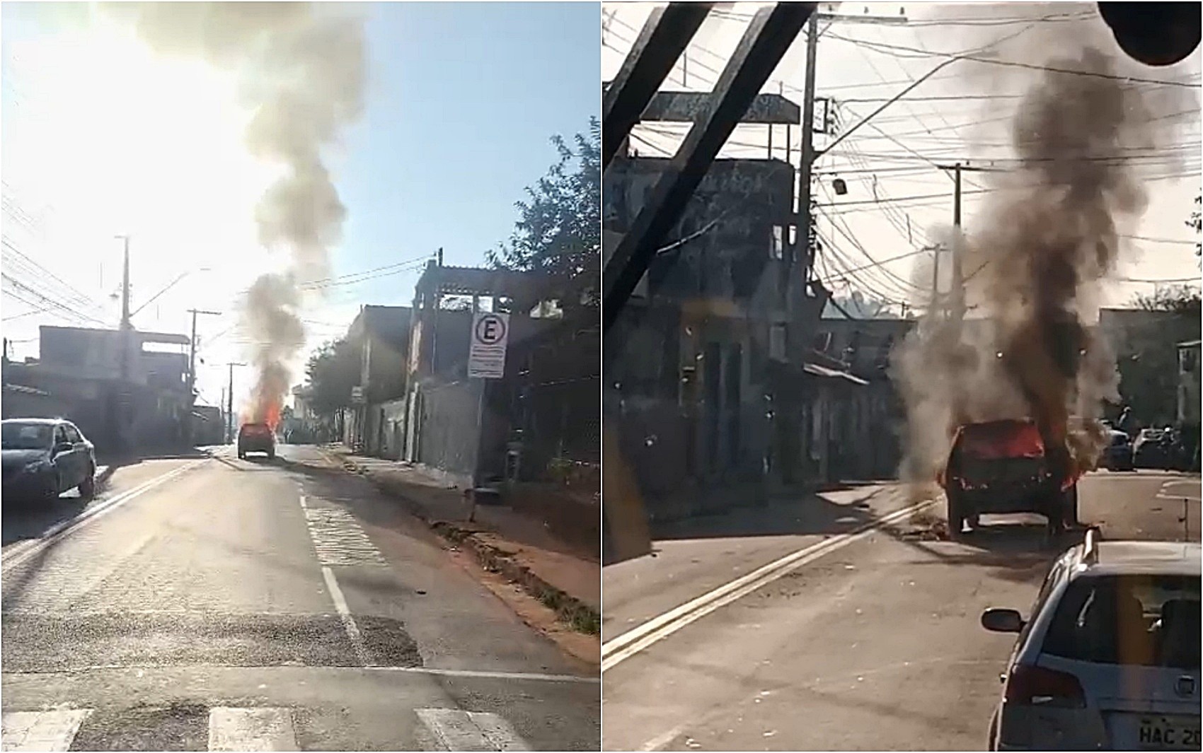 VÍDEO: Crianças são atropeladas a caminho da escola em Pouso Alegre; moradores incendeiam carro