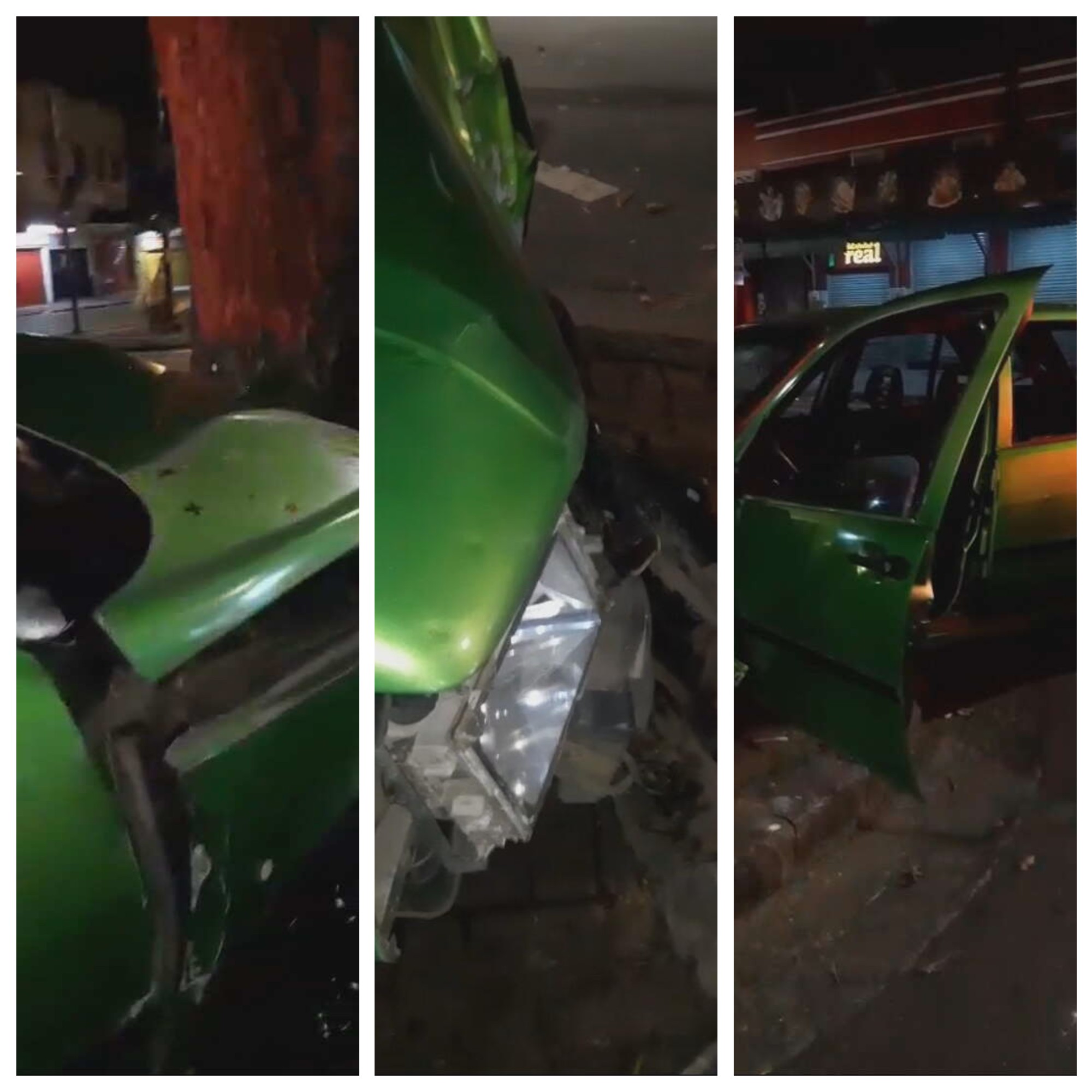 Motorista com sinais de embriaguez sem CNH bate carro em árvore em BH