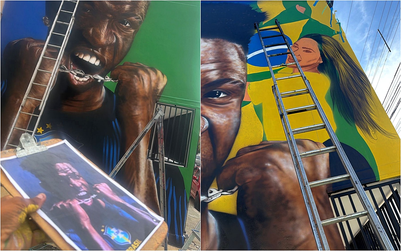 Mural de Vini Jr. levou quatro dias para ser feito e 10 minutos para apagar Virginia, diz artista