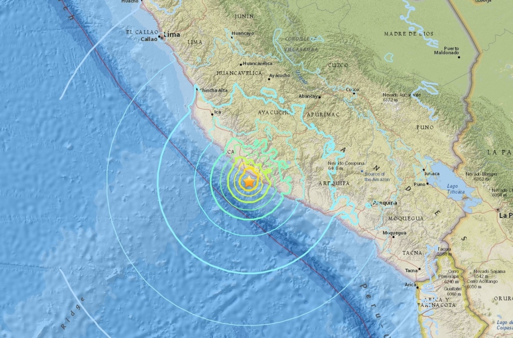 Terremoto de magnitude 6,1 atinge a costa sul do Peru 