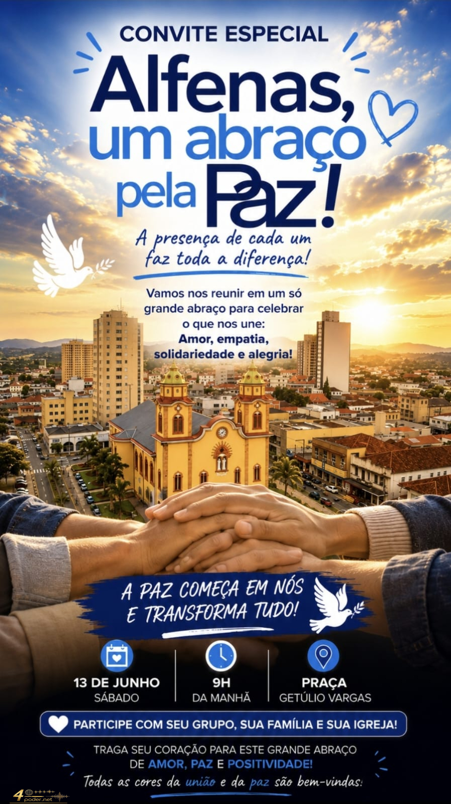 Abraço pela paz reúne moradores em evento comunitário em Alfenas