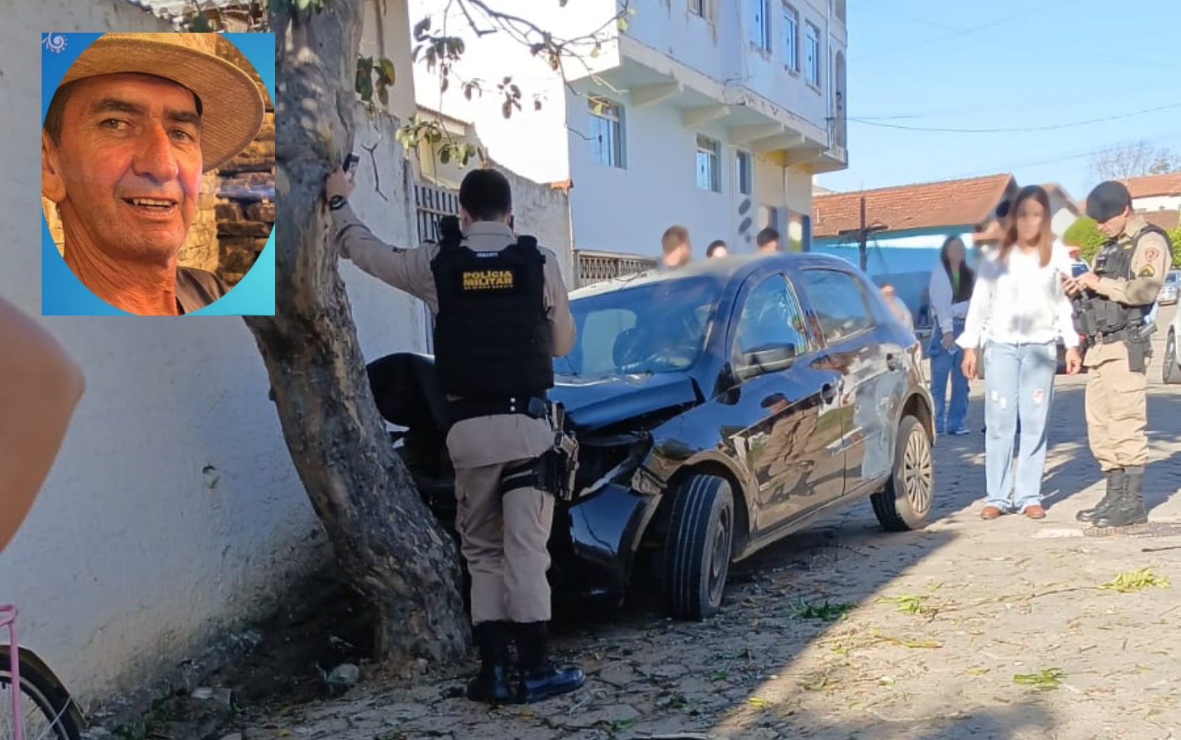 Motorista morre após bater carro contra árvore em Santa Rita do Sapucaí, MG