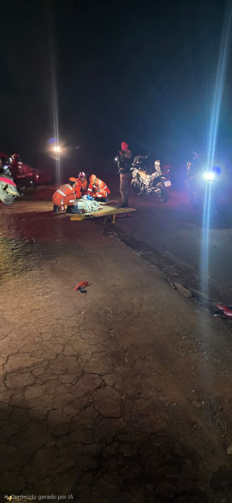 Atropelamento deixa duas pessoas feridas na rodovia Otoni Ferreira Barbosa