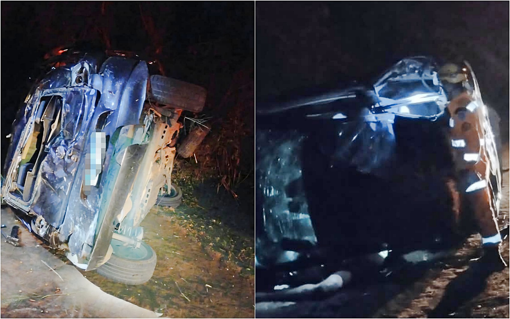 Homem morre após carro capotar várias vezes na MG-179, entre Machado e Alfenas