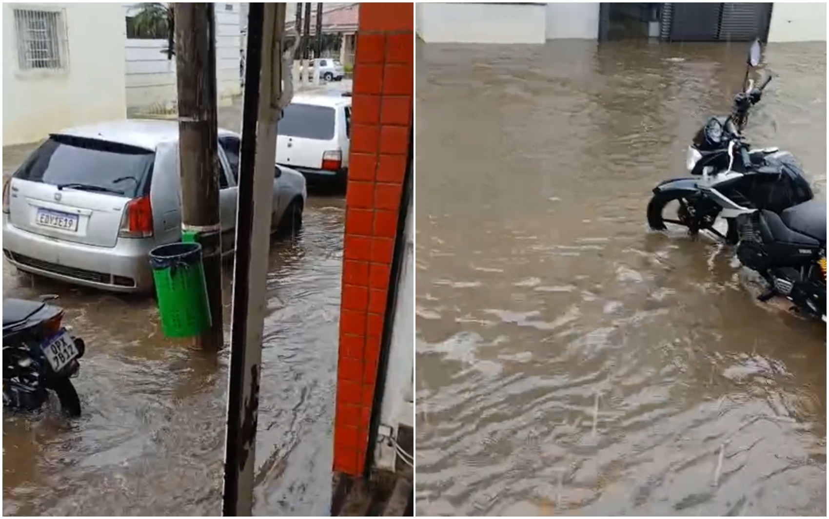 Temporal com granizo provoca alagamentos e causa transtornos em cidades do Sul de Minas