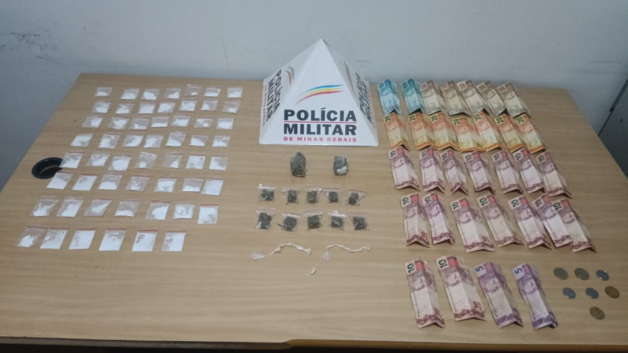 Polícia Militar apreende drogas e prende suspeito por tráfico em São Gonçalo do Sapucaí