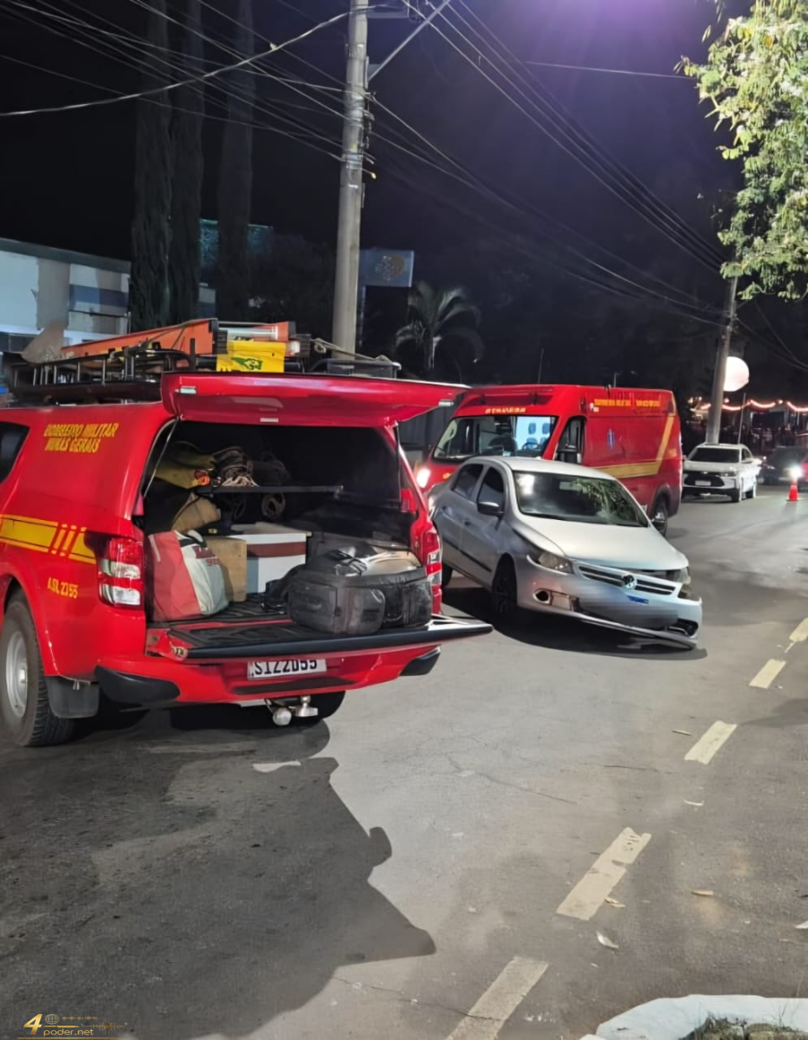 Motociclista fica ferido em acidente com carro em Alfenas