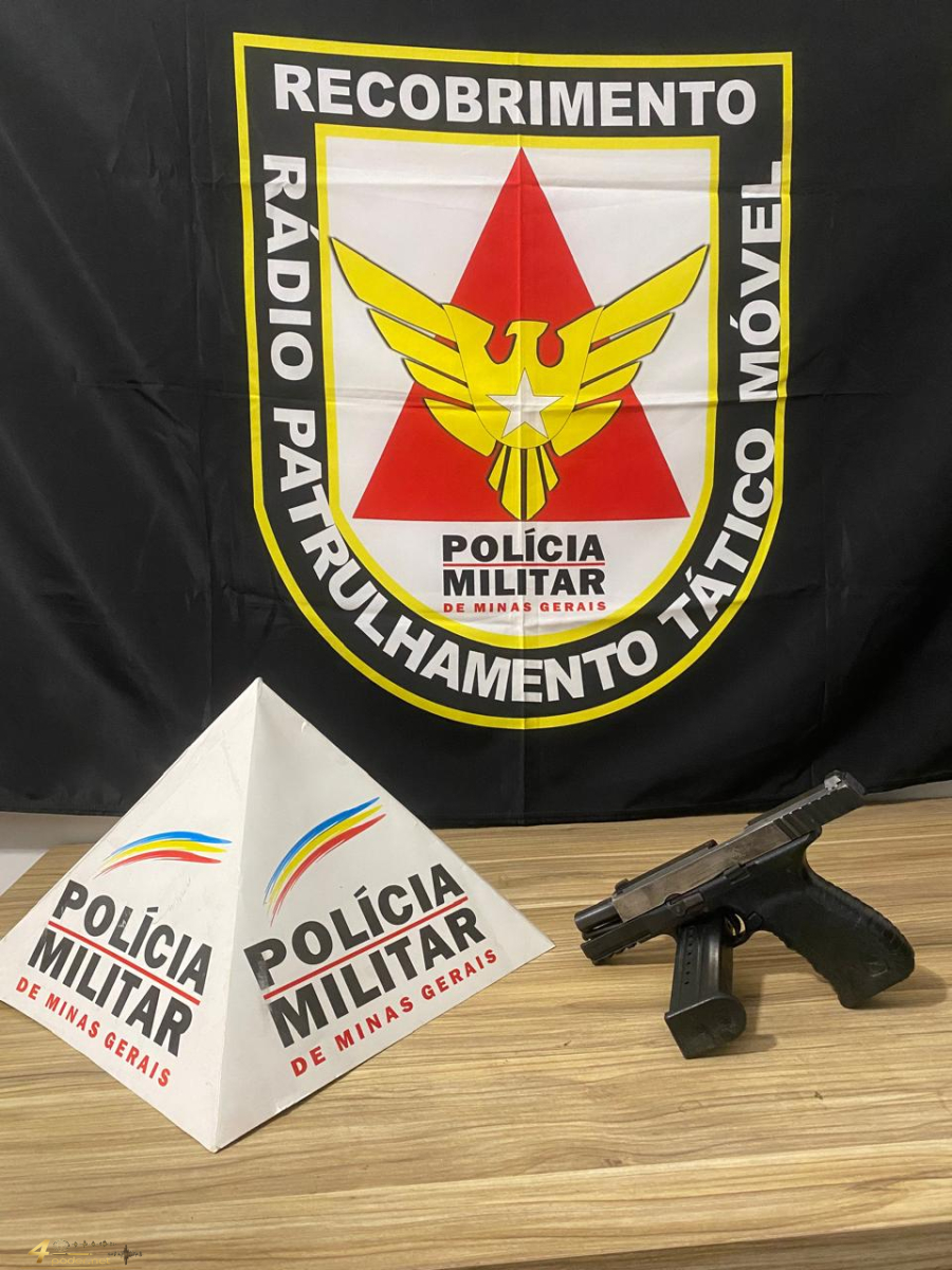 Polícia Militar apreende pistola 9mm de uso restrito no bairro Estação em Alfenas